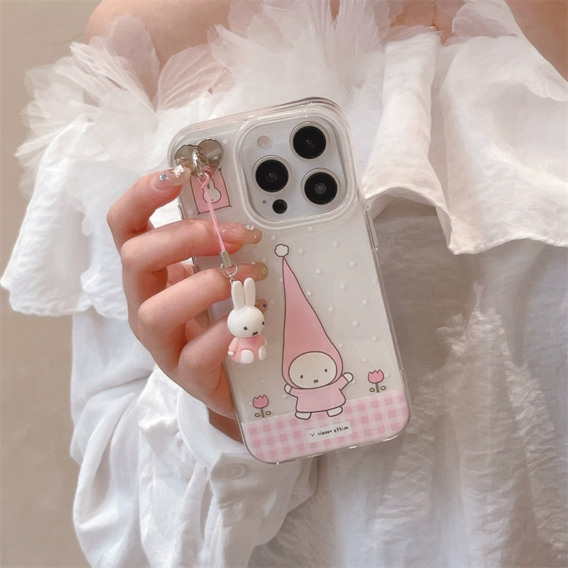 Apple, мультяшный совместимый кролик, iPhone 15, чехол, кот, iphone, 15promax, 14/13, новая коллекция