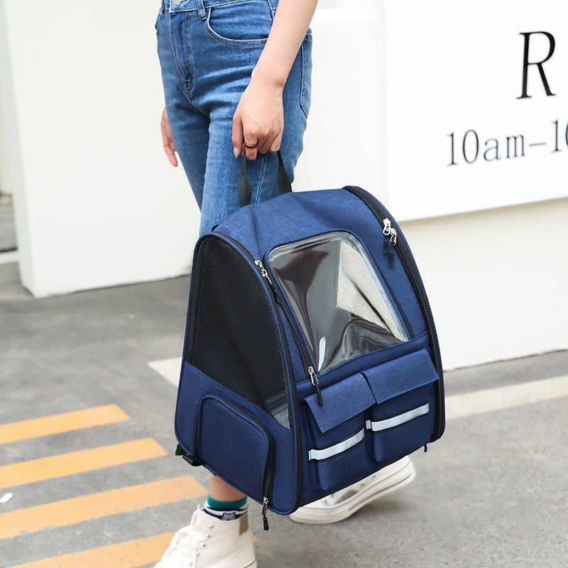 Bolsa para gatos para mascotas Fuera de la maleta portátil para mascotas Bolso para mascotas transpirable de viaje Bolso para mascotas Bolso para gatos con tirantes de gran capacidad
