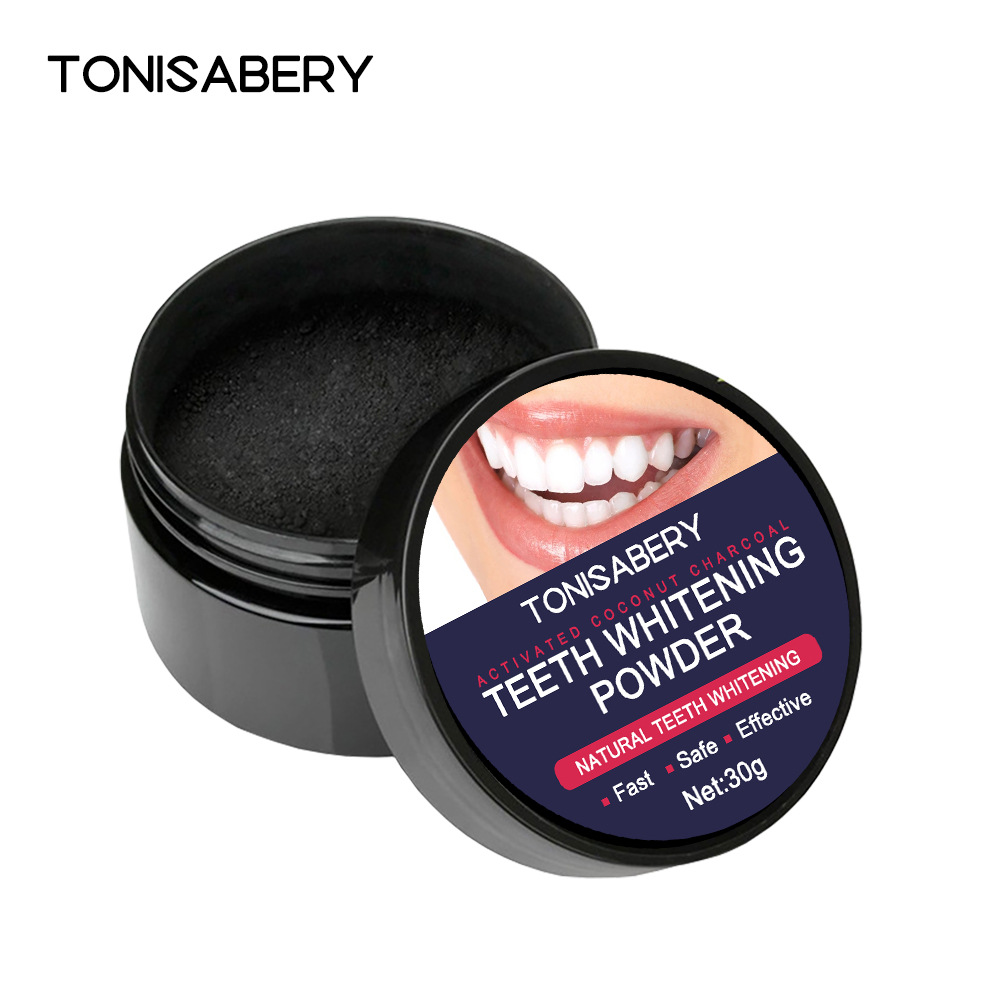TONISABERY Amazon specializes in coconut shell activated carbon teeth whitening tooth powder 30g