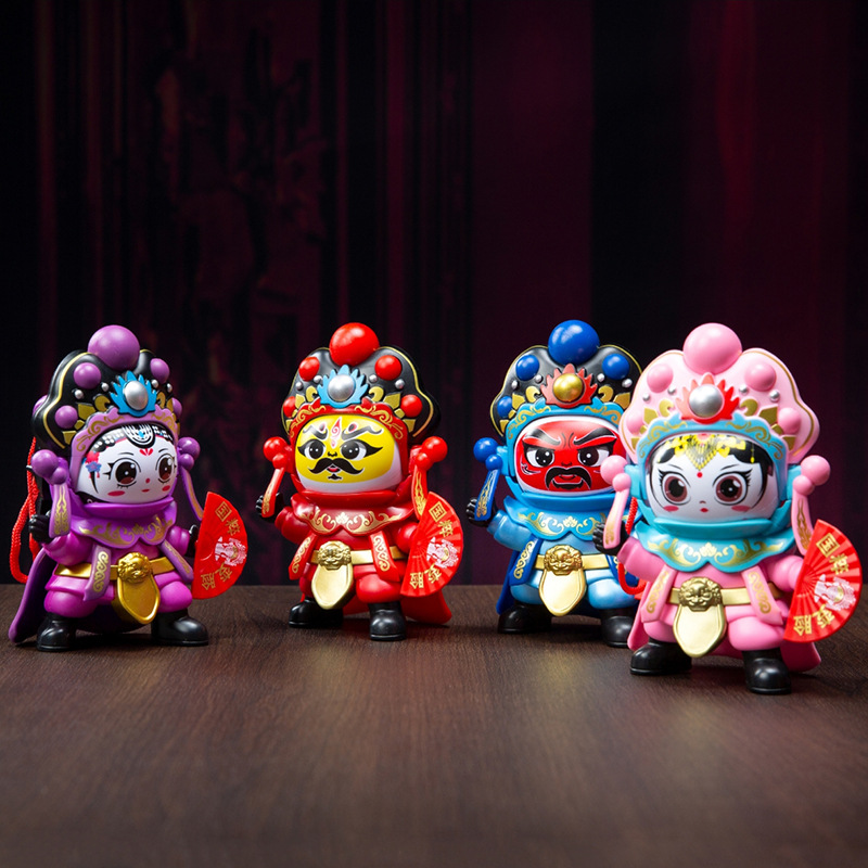 Muñeca que cambia la cara de la ópera de Sichuan Muñeca creativa de maquillaje facial de la ópera de Pekín Muñeca de la quintaesencia del país Decoración de juguetes Regalo conmemorativo de viaje de Chengdu