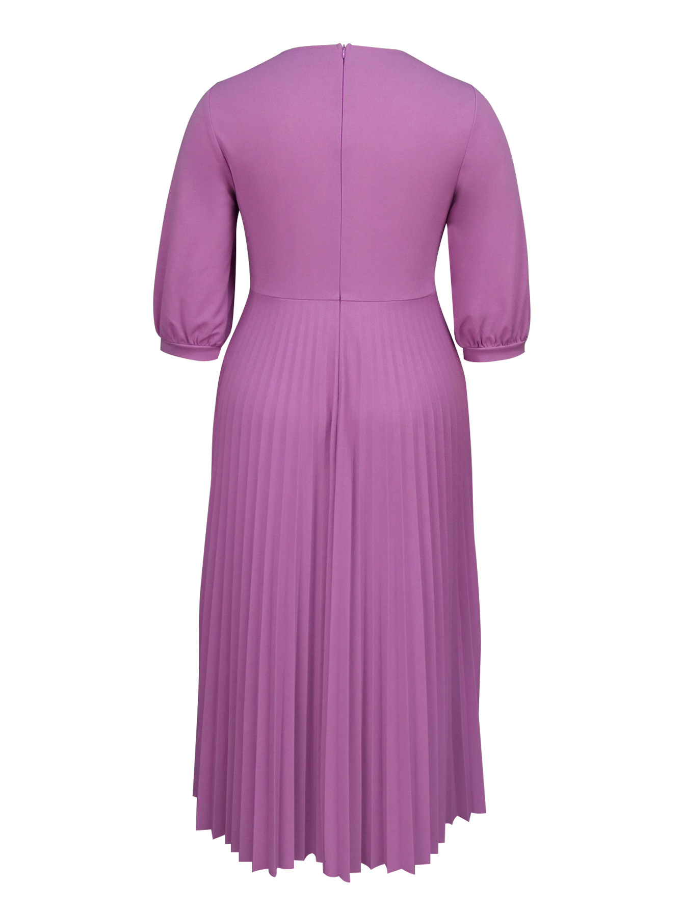 Women's Plus Size Two Piece Lotus Leaf Party Dress Elegant Style_voghion.com