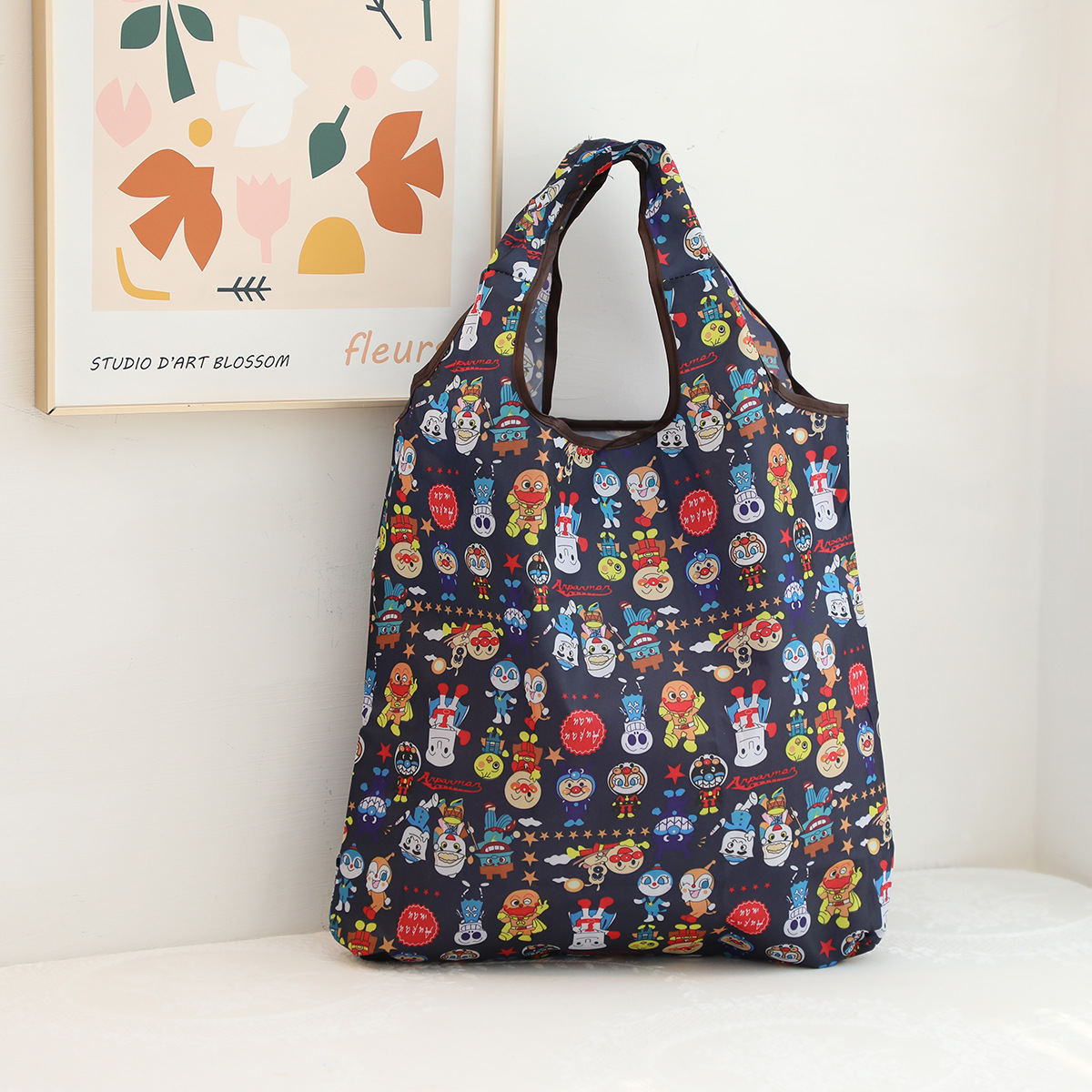 Dibujos animados lindo coolomi gran capacidad bolsa de protección del medio ambiente portátil plegable supermercado bolsa de compras bolsa de tela ligera bolsa de hombro