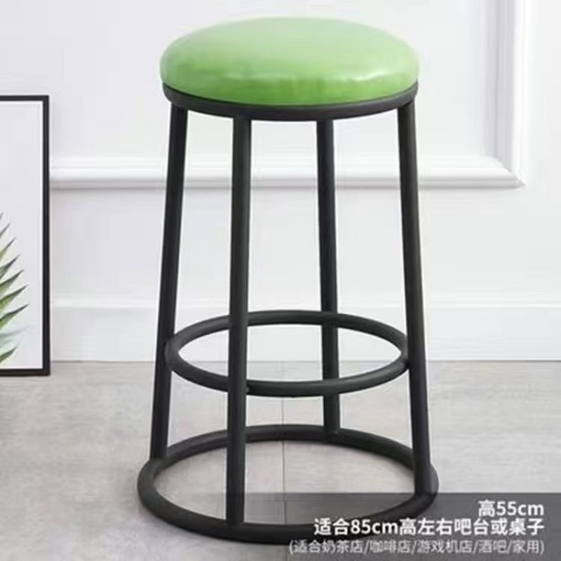 轻奢酒吧椅吧台凳奶茶店商用凳咖啡厅高脚凳前台手机店高凳字|undefined