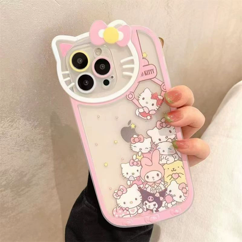 Чехол для телефона (Hello Kitty) для Apple iPhone 11/12/13/14/15/16/17 серии, защита при падении, милый дизайн
