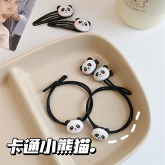 Cartoon Panda BB, Japanese-style soft girl cute hair accessories, soft bang clips, Lolita hair tie side clips