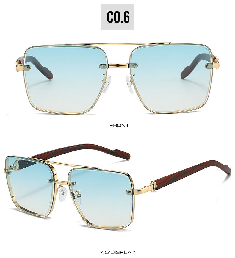 54g Weight Full Frame Glasses Structure Sunglasses Classification PC, UV400 Protection Lens Material Square Glasses Style Outdoor, Beach, Street Occasion Geometric Pattern Unisex Gender Vintage Style, Classic Style Style Vintage Style Classic Style Geometric PC UV400 Protection Square Full Frame Women's Sunglasses 5