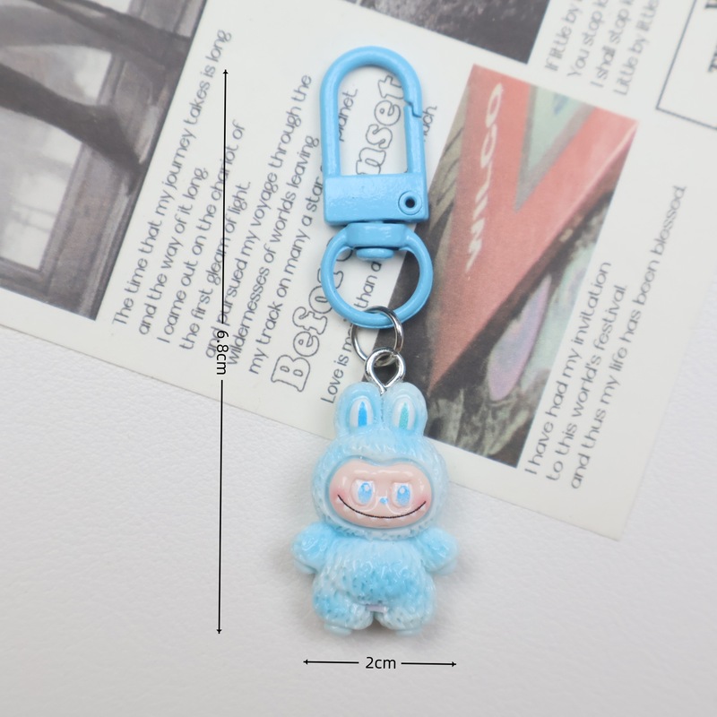 彩色卡通浅变拉布布钥匙扣创意包包背书挂件汽车钥匙挂饰情侣礼物|undefined