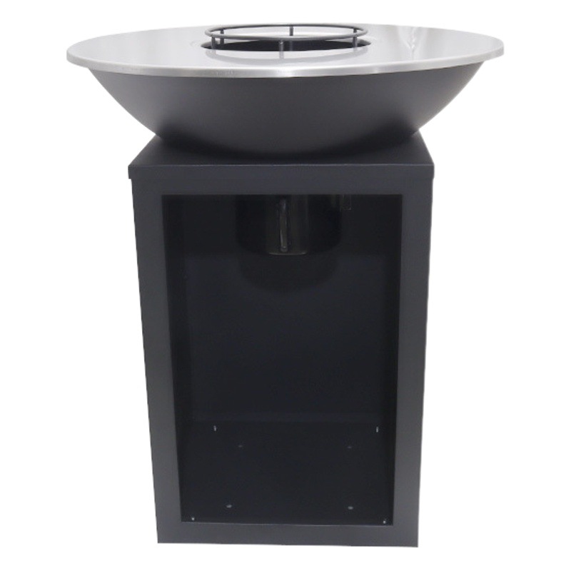 Leña vertical fuego ardiente jardín mesa de comedor barbacoa estufa de estilo europeo mesa de barbacoa estufa de calefacción firepitBBQ horno de leña