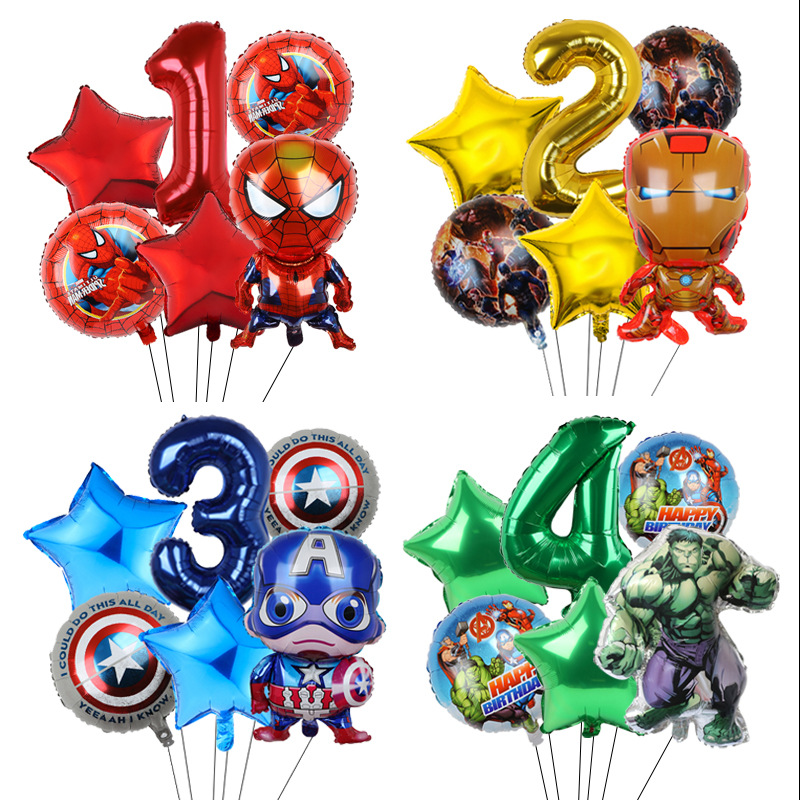 Cross-border Avengers Marvel héroe Spider-Man Hulk Capitán América redondo de aluminio de la película Globo Traje