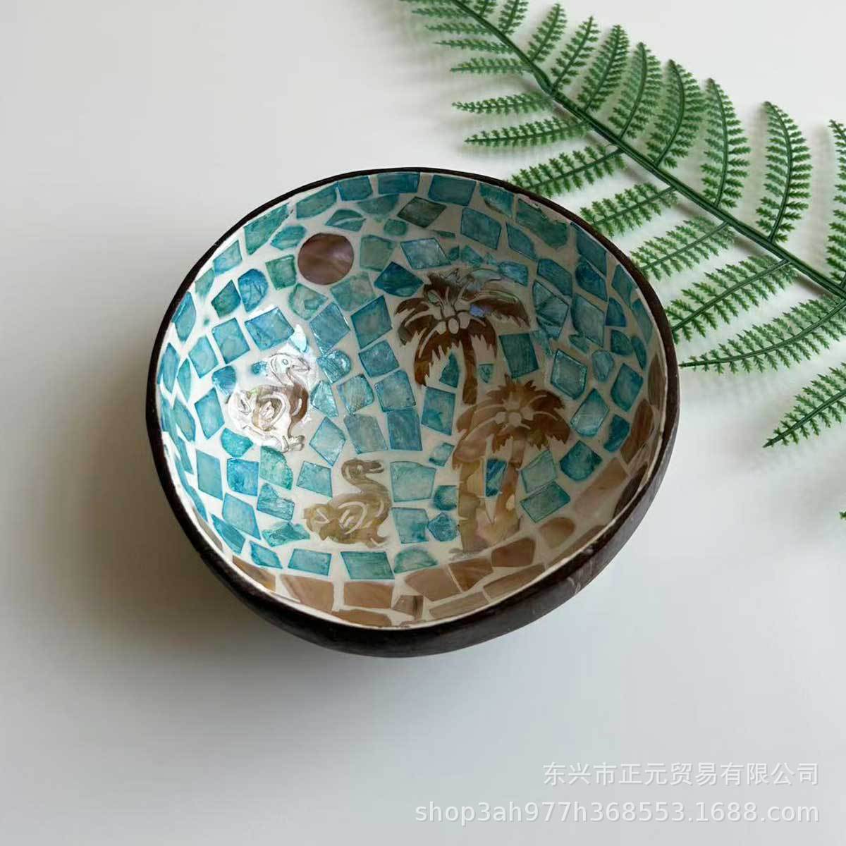 Tazón de coco, bandeja de almacenamiento de llaves de puerta de entrada, conchas de coco, tazón de cubiertos, decoración del hogar, bandeja de almacenamiento de dulces, semillas de melón