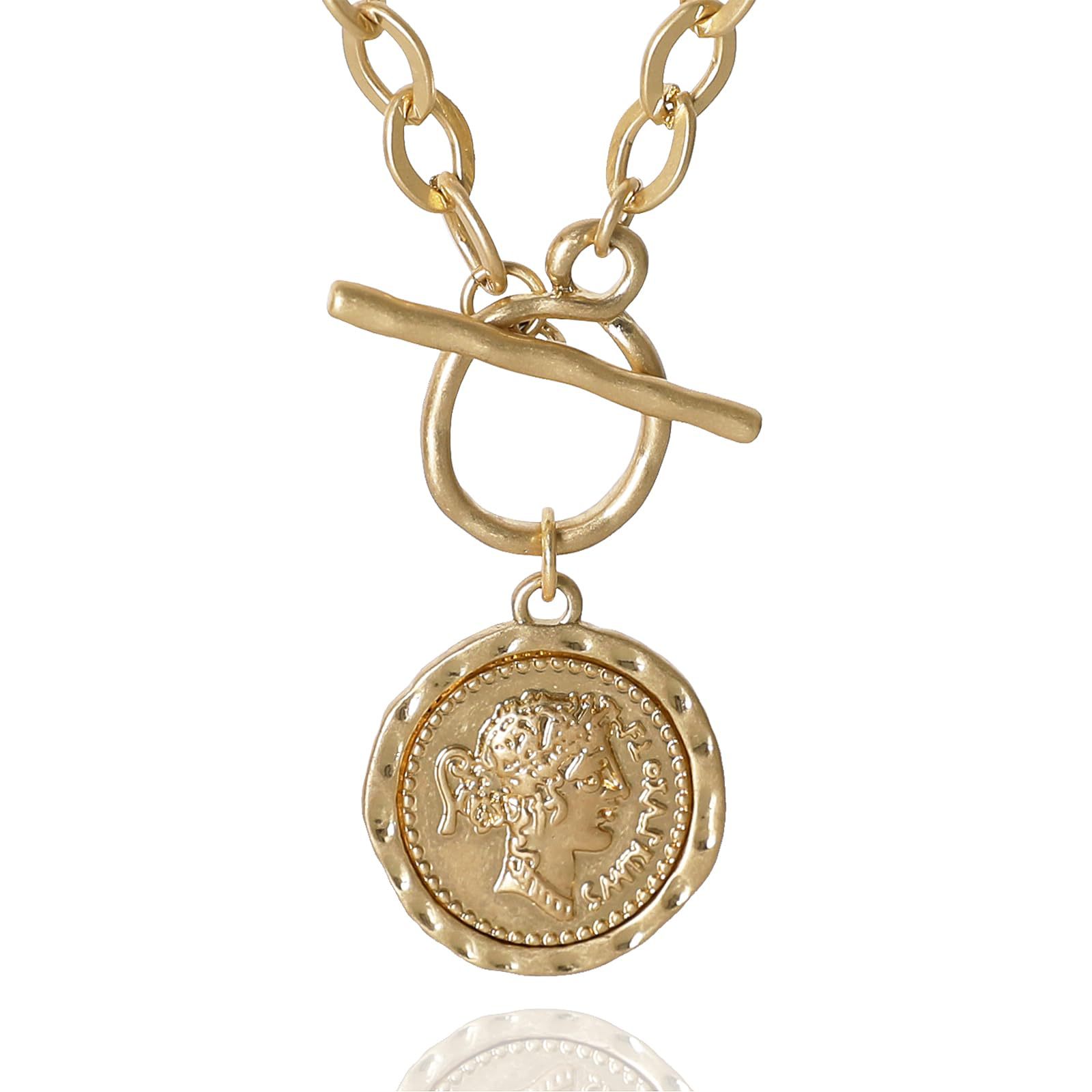 Collier géométrique minimaliste en laiton doré avec fermoir ot_voghion.com