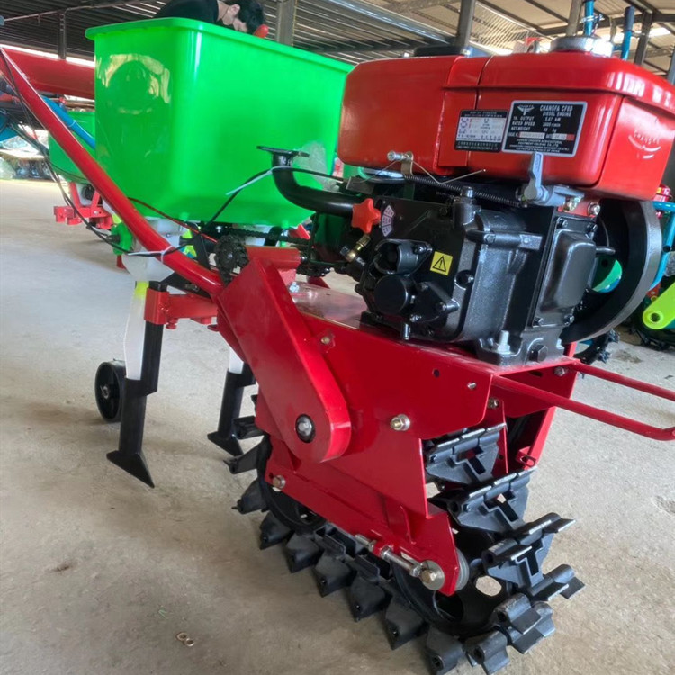 多功能柴油耘播机 履带式起垄开沟除草机 手扶自走式小红牛耕耘机