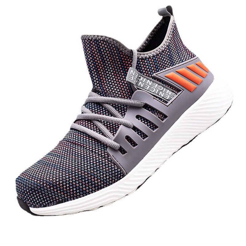 Factory wholesale cross-border labor protection shoes summer anti-smashing anti-puncture steel toe fly woven breathable comfortable non-slip safety shoes