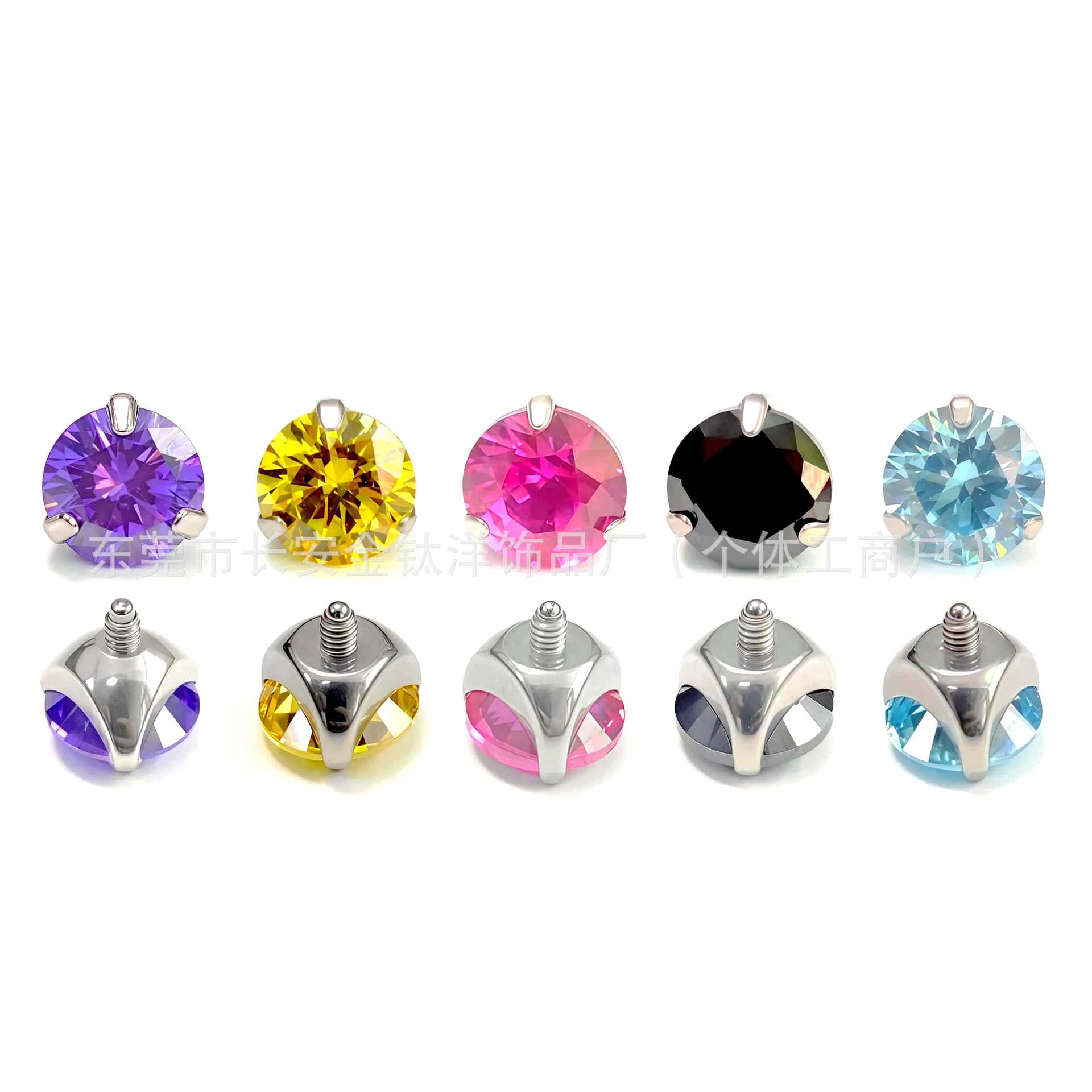 Pointed titanium steel lip stud product view