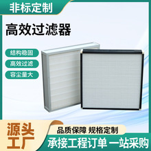 高效过滤器无尘间耐高温无隔板H13送风口除尘净化ffu过滤器滤芯