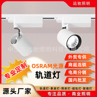 Professional Customized Rail Light Clothing Store Hotel Exhibition Hall Spotlight Osram Light Source Cob Anti-Glare Led Track Light