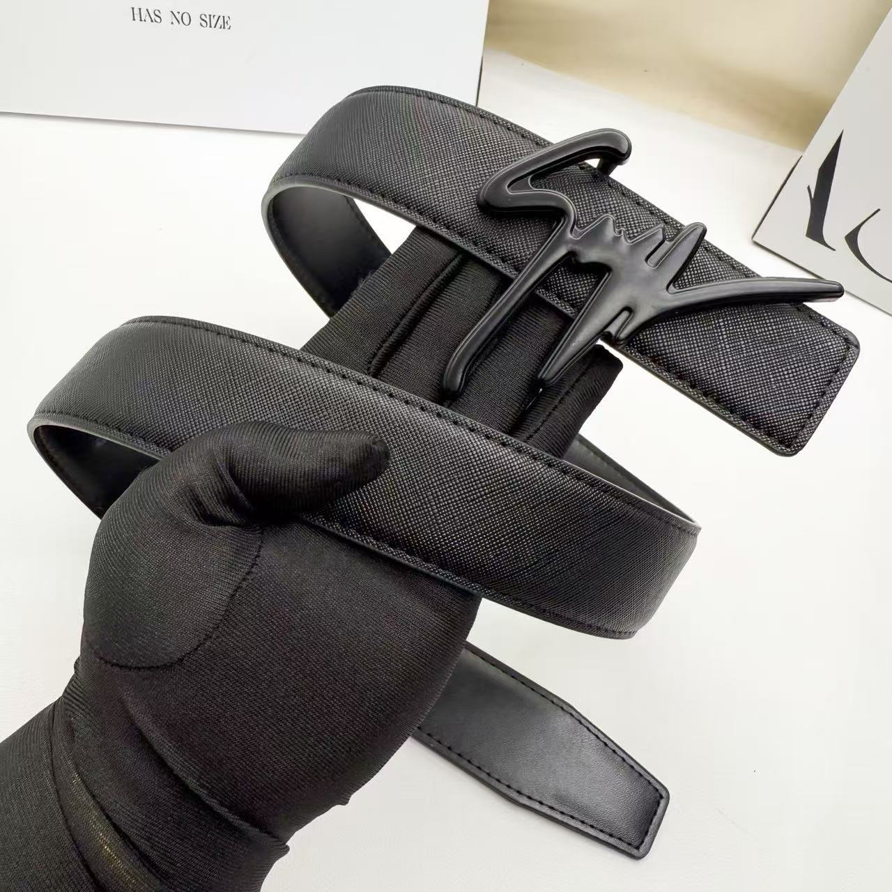 Other Signature Buckle Belt Black