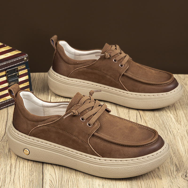 26 Men's Casual Leather Shoes, New Autumn Style, Thick-Soled Lightweight Casual Shoes, Slip-On Lazy Loafers 26 Men's Casual Leather Shoes, New Autumn Style, Thick-Soled Lightweight Casual Shoes, Slip-On Lazy Loafers