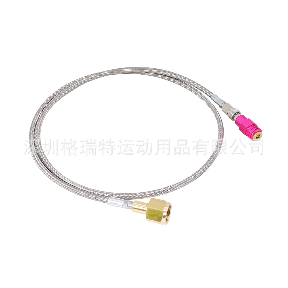 新款紫红色TR21-4快速断开接头1.5m铁氟龙苏打连接管气泡机适配器