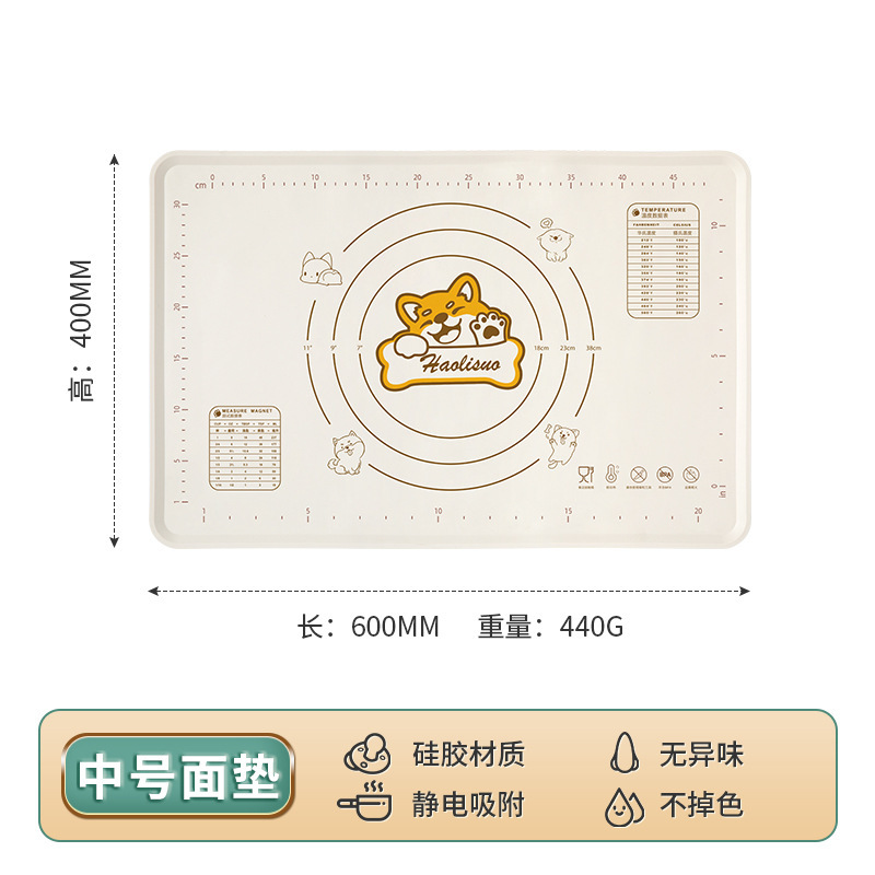 Almohadilla de silicona Almohadilla para enrollar y almohadilla para el hogar Almohadilla para amasar grande Almohadilla para amasar de silicona de grado alimenticio Almohadilla para hornear y enrollar