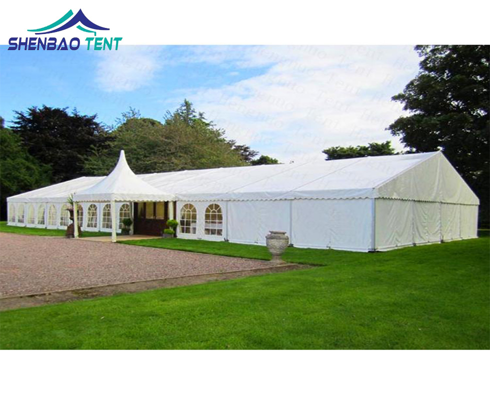 浪漫草地户外宴会喜宴活动篷房 白色PVC铝合金篷房 wedding tent