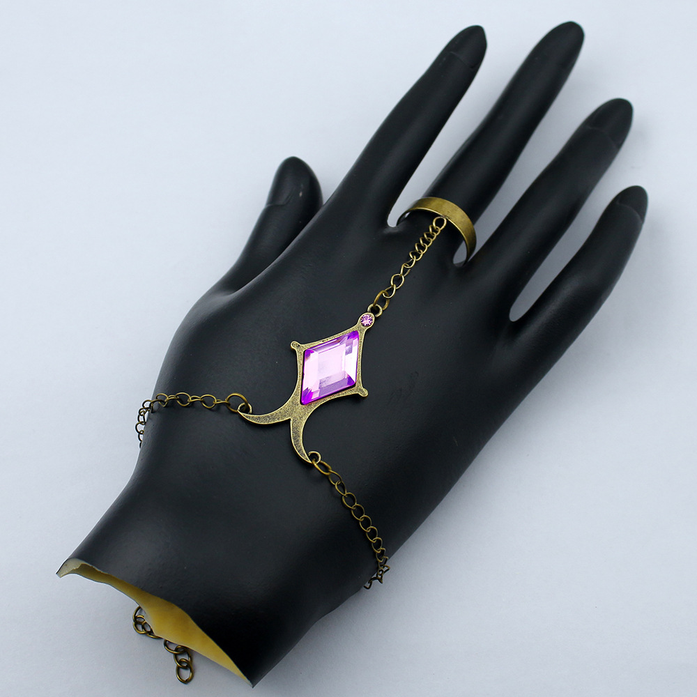 Magic Girl Madoka Homura Homura Soul Gem Necklace Diamond Purple Gem Homura Cosplay Necklace