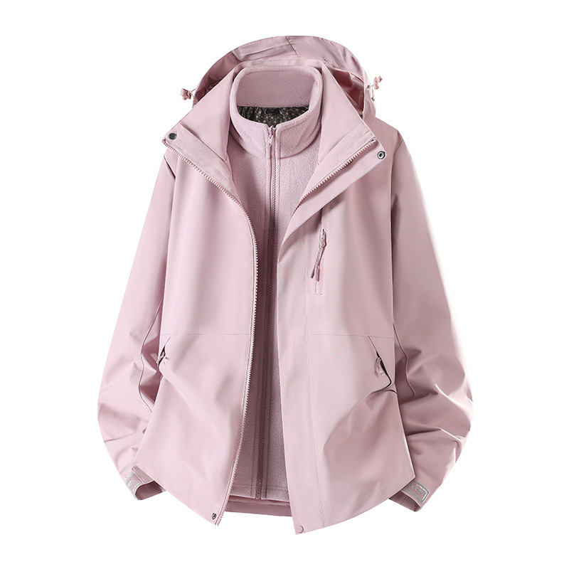 Autumn and Winter Unisex Three-In-One Jacket, Detachable Two-Piece Set, Fleece-Lined, Waterproof, Stain-Resistant, Fleece Fabric, Wholesale from Manufacturer Autumn and Winter Unisex Three-In-One Jacket, Detachable Two-Piece Set, Fleece-Lined, Waterproof, Stain-Resistant, Fleece Fabric, Wholesale from Manufacturer
