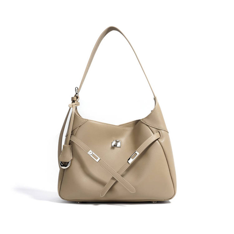 Autumn/Winter Retro Fashion Clasp Cowhide Tote Bag, Versatile High-End Large Capacity Shoulder & Underarm Bag For Women - Thumbnail 6