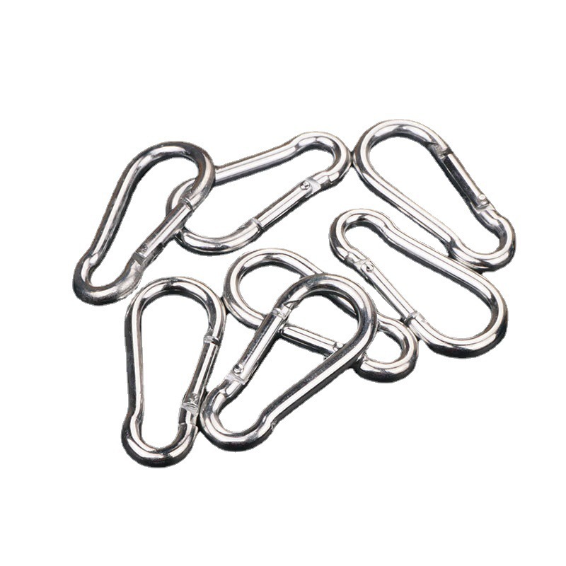 Yitu No. 5 5*50mm Gourd-Shaped Iron Galvanized Carabiner Spring Hook Outdoor Safety Buckle Connecting Ring Dog Chain Buckle