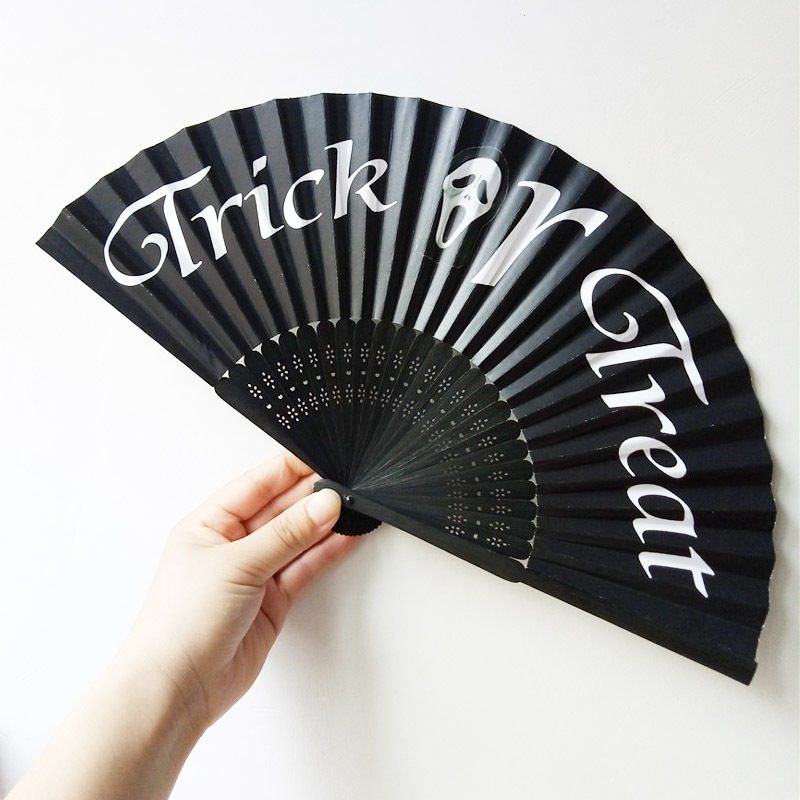 Europa y los Estados Unidos Halloween fantasma fan maquillaje accesorios de vestir calabaza esqueleto bruja elementos de terror fan impreso