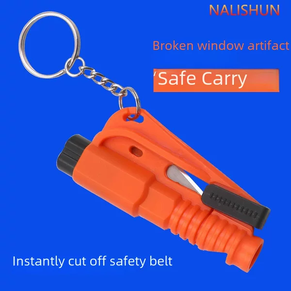 Mini Safety Hammer Car Safety Hammer Portable Life-saving Hammer Window Breaker Car Escape Keychain Easy to Carry and Store