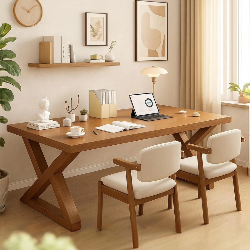 Solid Wood Desk Rectangular Large Board Table Adult Home Computer Table Wall Table Study Table Workbench Office Desk
