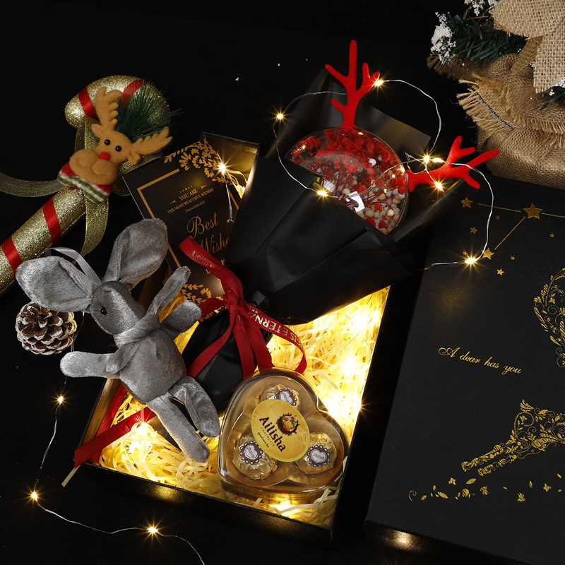 Navidad creativa cielo estrellado flor seca ola bola caja de regalo para hombre novia esposa novias pequeño regalo Comercio exterior al por mayor