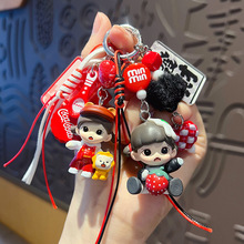 创意手工diy甜心公主改娃手机链挂件可爱包包公仔钥匙扣玩偶挂饰