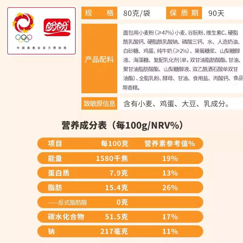 盼盼牛奶吐司小方面包独立包装早餐面包代餐夜宵休闲零食点心|undefined