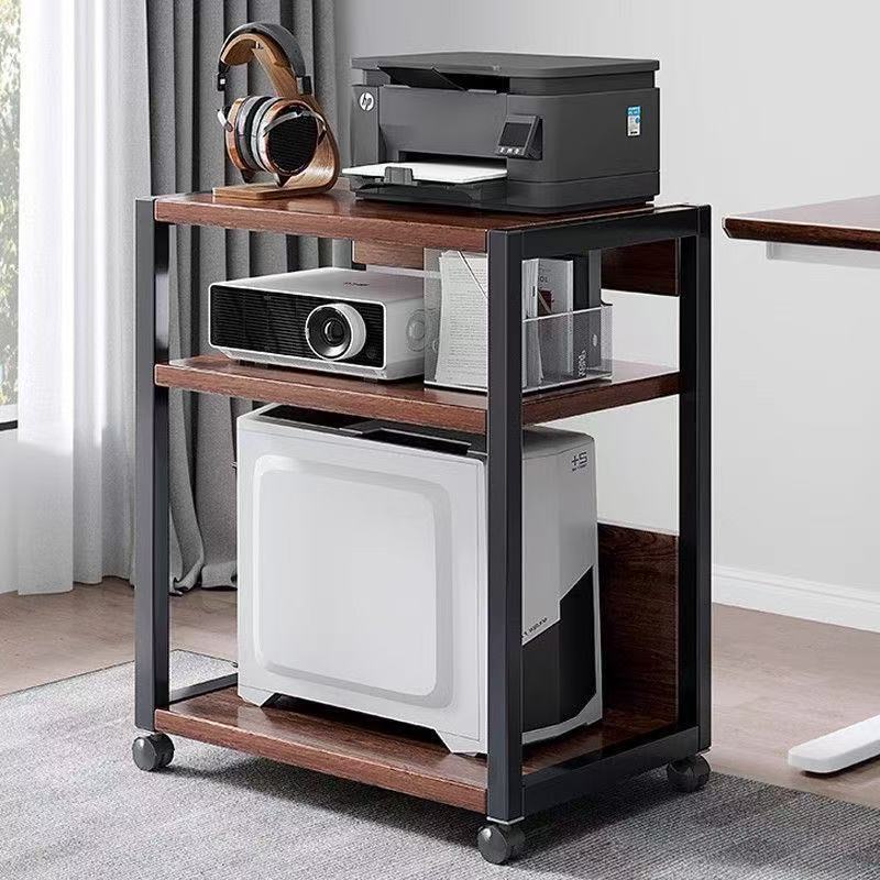 Storage Rack Printer Floor-Standing Storage Rack Removable Office Desk Computer Host Bracket
