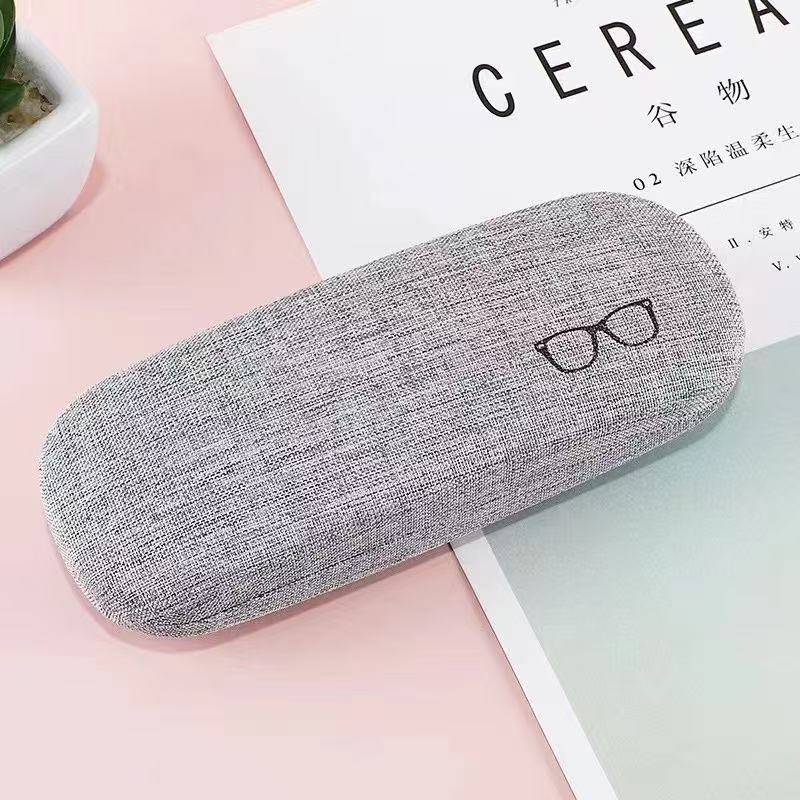 Estuche para gafas esmeriladas, espejo portátil para leer antipresión, espejo plano, caja de almacenamiento de plástico tipo gota de agua de color, carcasa dura simple
