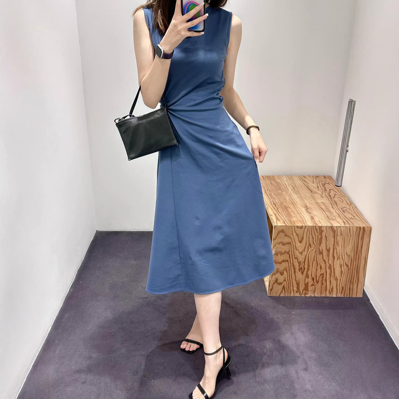 C Brand Standard Fit Twisted Detail Mid-Length Dress Solid Color Sleeveless Slim Dress 26 Spring New 1327026002 C Brand Standard Fit Twisted Detail Mid-Length Dress Solid Color Sleeveless Slim Dress 26 Spring New 1327026002