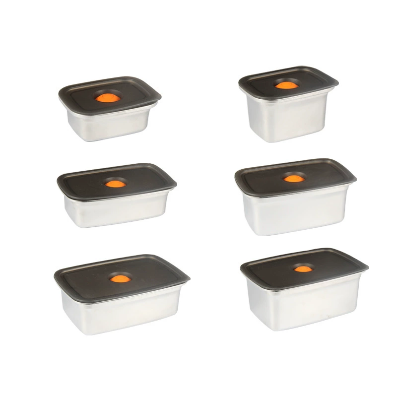 304 Stainless Steel Fresh Box Food Grade Box Fruit Box Frozen Box Refrigerator Special Sealing Storage Box Manufacturer Approval