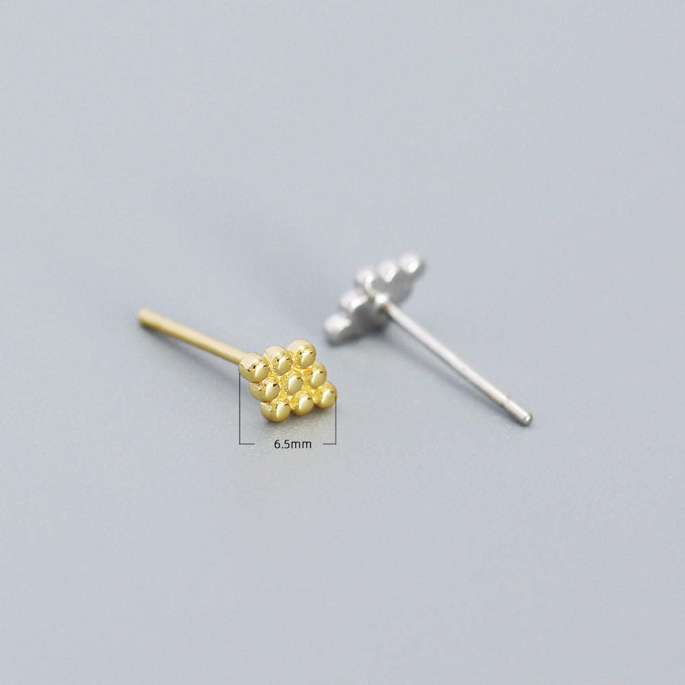 Fashion Square Silver Earrings Plating 925 Silver Earrings