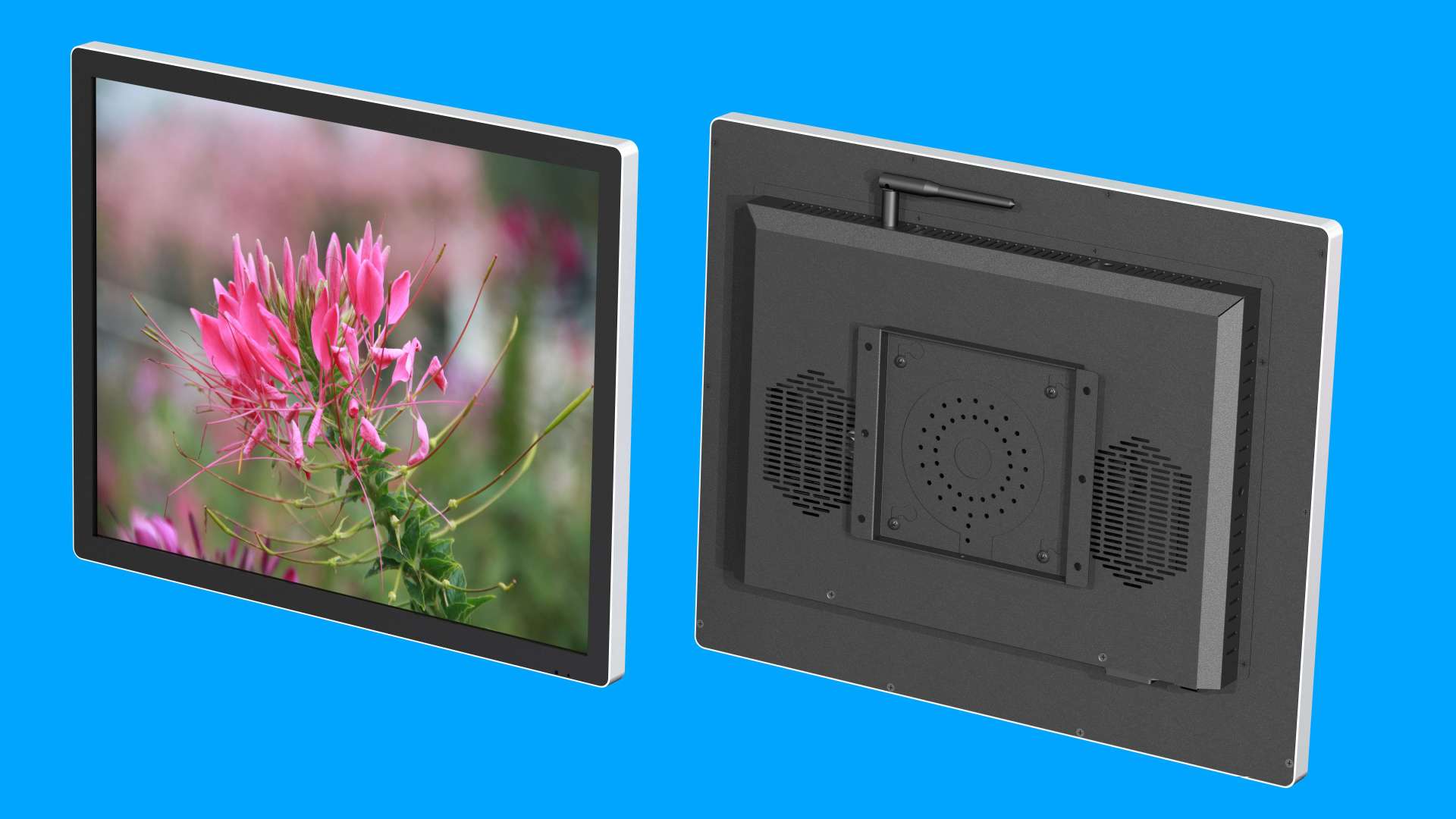 19寸19B款壁掛純平銀色效果圖