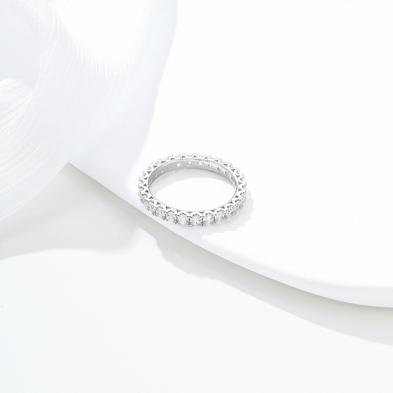 Anillo de Cobre con Gemas Artificiales Galvanizado para Mujer