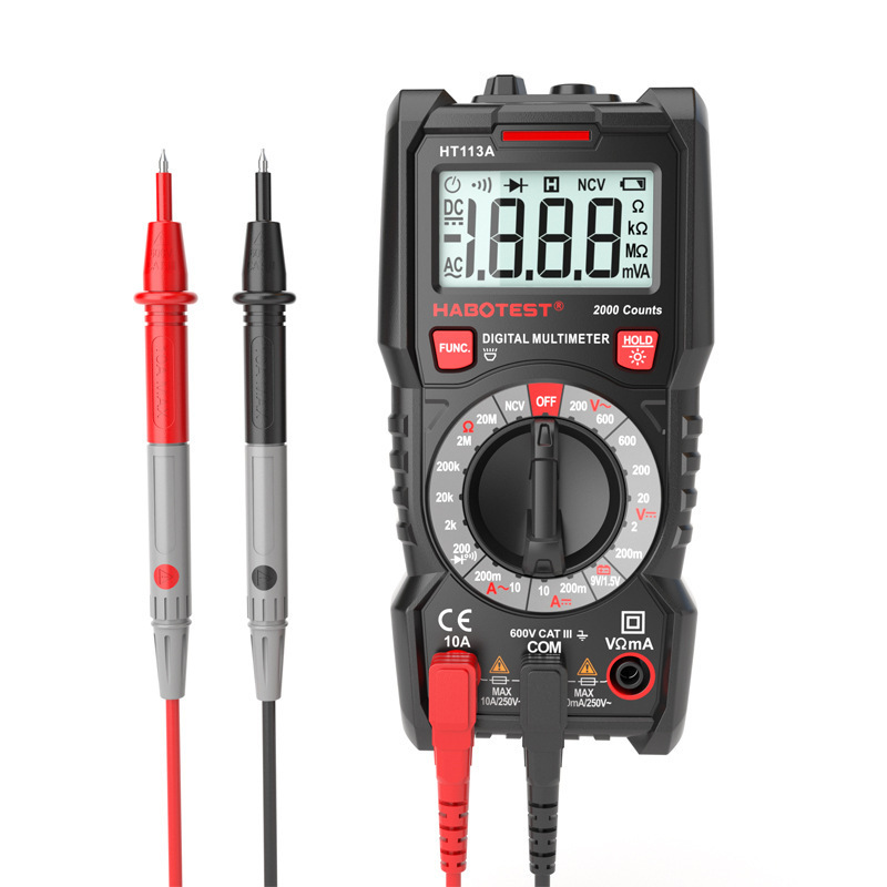 HABOTEST HUABO HT113A/B/C 고정밀 디지털 멀티 미터 지능형 화상 방지 전기 디지털 유니버설 미터