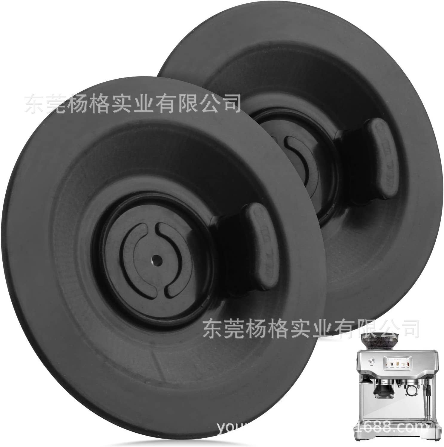 breville铂富咖啡机8系倒冲清洁盘垫片配件硅胶反冲洗54mm有孔