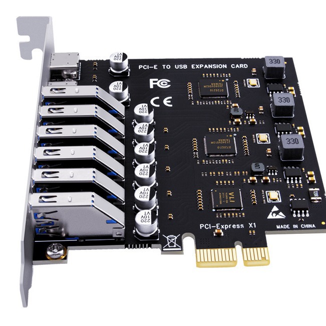 Tarjeta de expansión de escritorio USB3.2 tarjeta adaptadora de 8 puertos pci-e a interfaz frontal tipo C 19p chip NEC