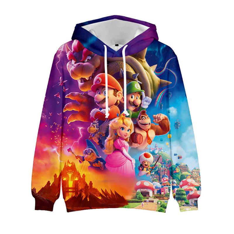 3D Movie Mario Brothers Super Mario Casual Pullover Hooded Sweatshirt 3D Movie Mario Brothers Super Mario Casual Pullover Hooded Sweatshirt