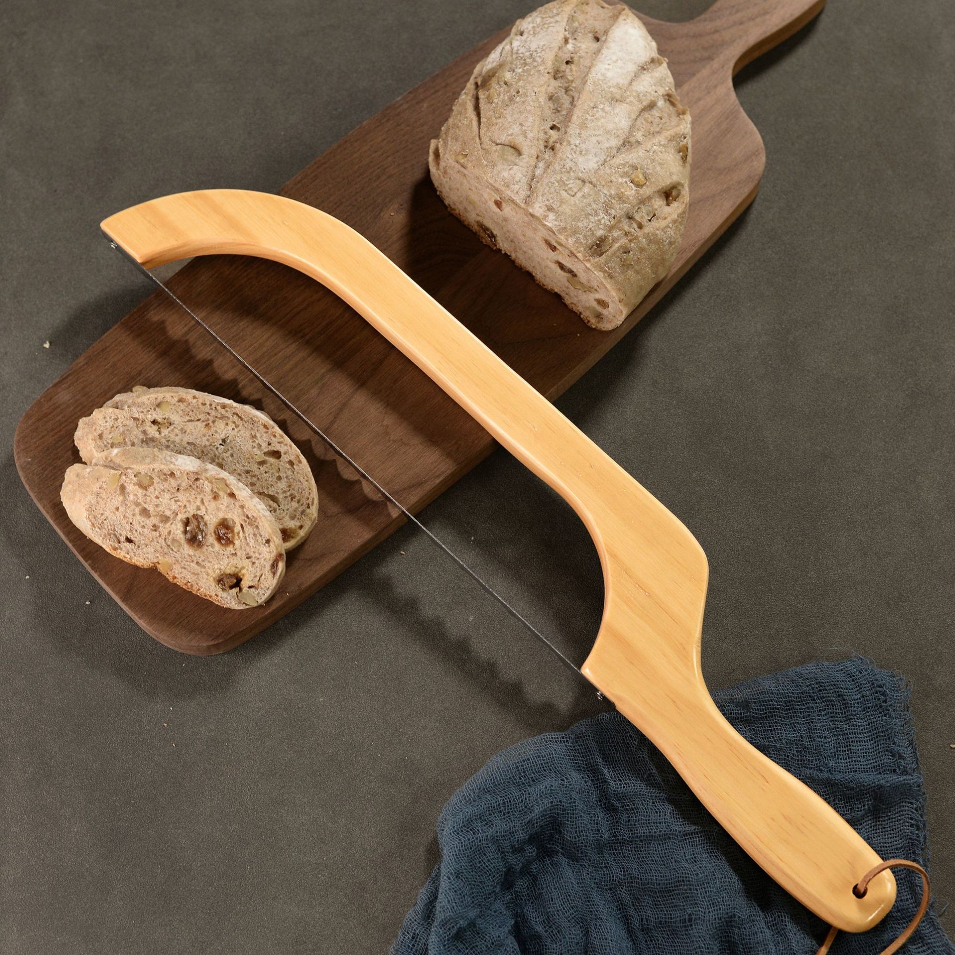 Hot Sale Bread Cut Toast Serr simple herramientas de corte de pan madera sierra de corte de pan