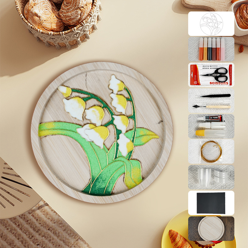 Materiales tradicionales hechos a mano Jintao Landiy pintura de esmalte novatos tazas esteras estudiantes activos cultura cultural inmaterial