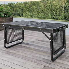 屋外鉄メッシュ折りたたみテーブルキャンプ多機能グリッドバーベキューポータブル昇降テーブルアルミ合金軽量