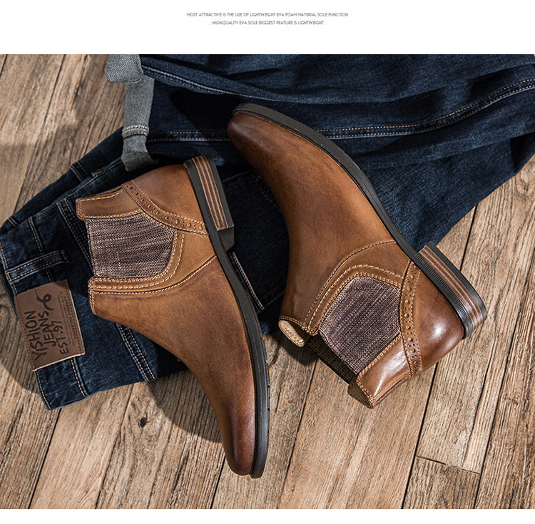 Britische High-Top-Vintage-Lederstiefel in polnischer Farbe, spitze Martin-Stiefel mit Oberschicht aus Rindsleder, Bikerstiefel_voghion.com